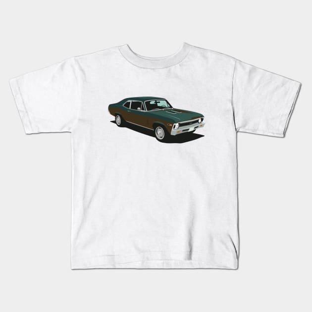 Chevrolet Nova Kids T-Shirt by TheArchitectsGarage